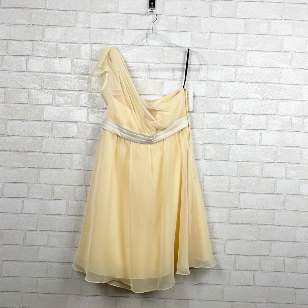 Eden Maids Luna One Shoulder Bridesmaid Dress in Maize NEW
